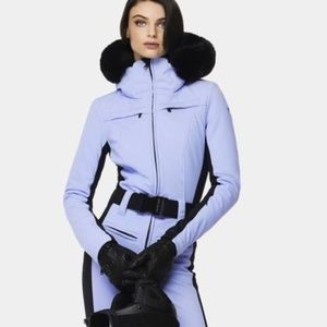 Goldbergh One-Piece Women's Ski with fur trim: Lavender